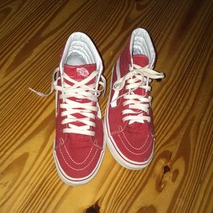 Red high top vans